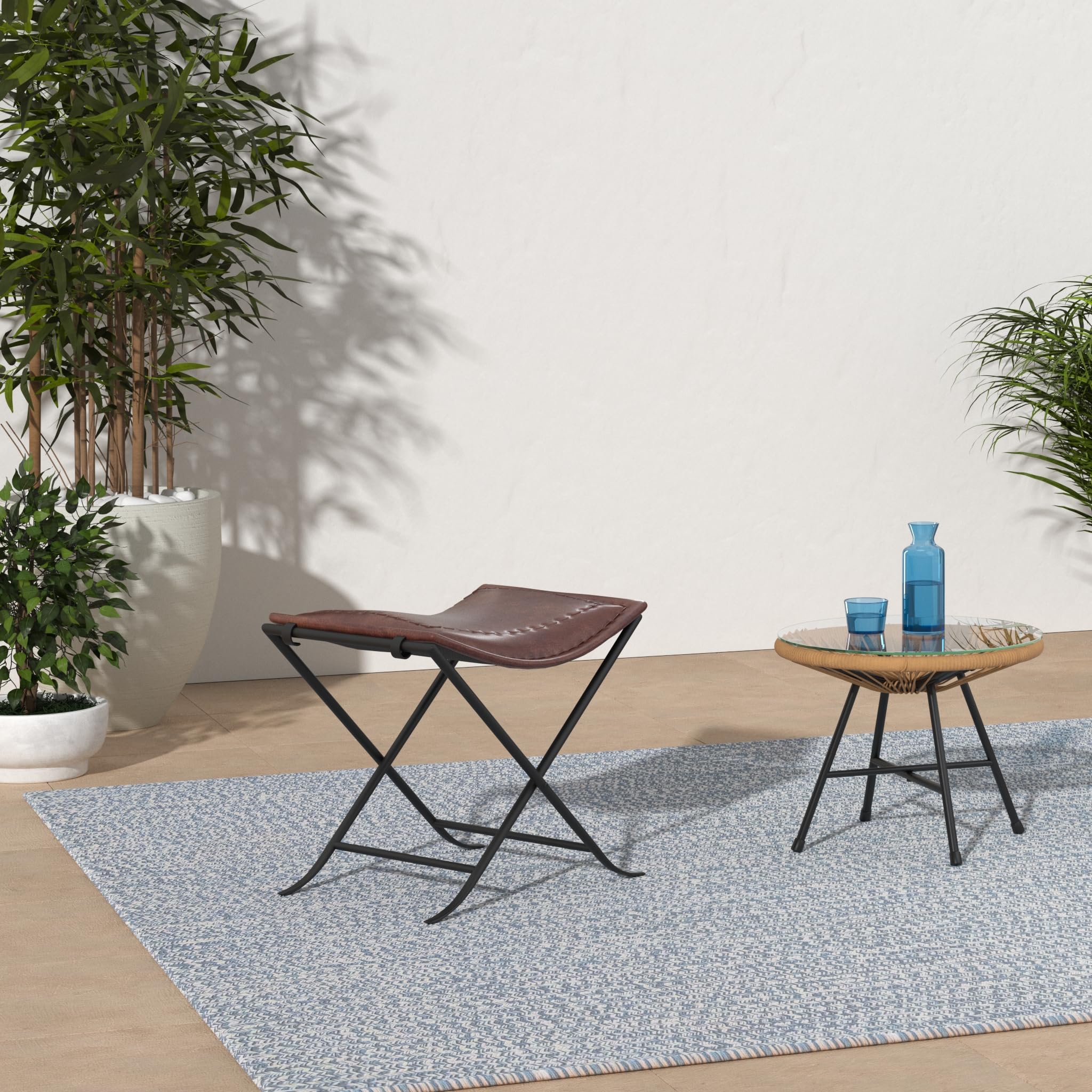 Amazon.com: cuero Melton Leather Stool Side Stich Classical Side